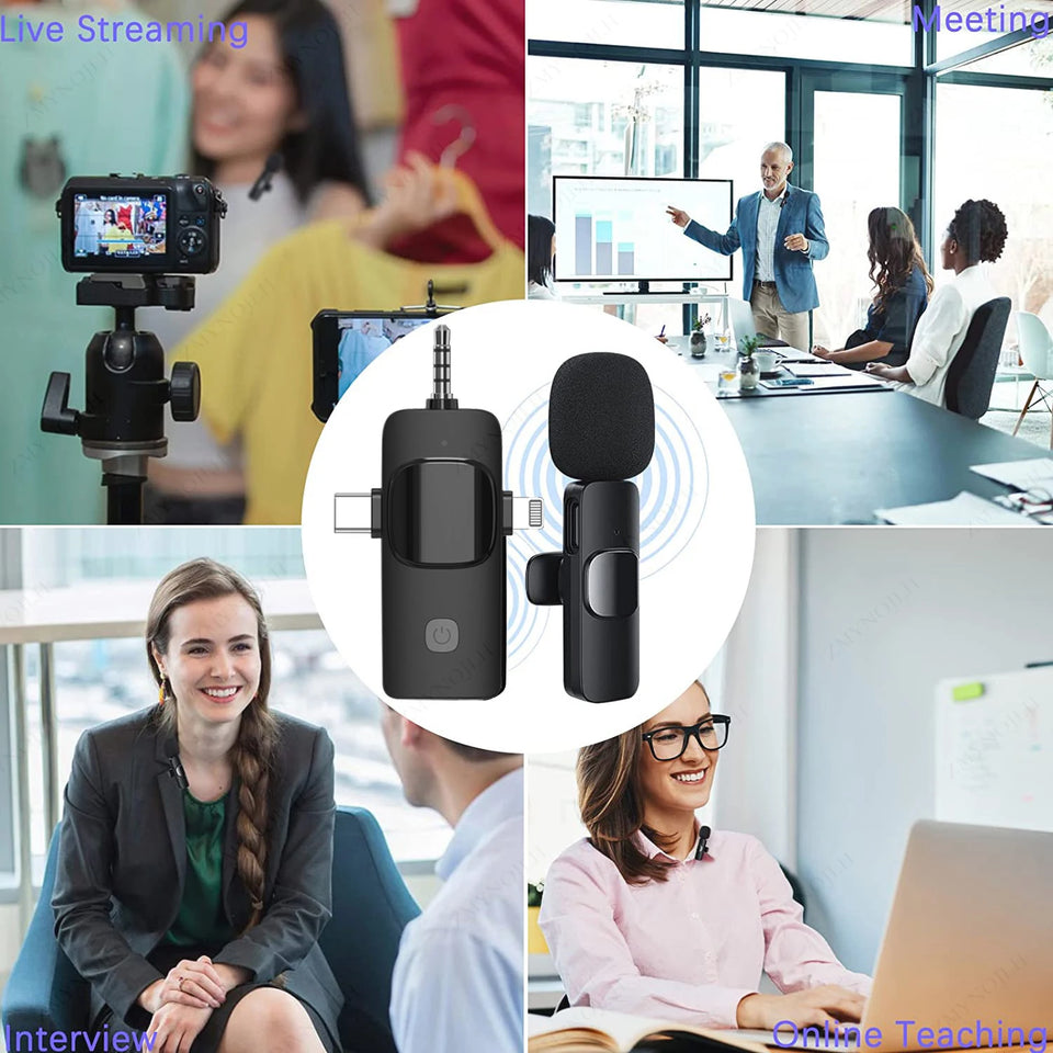 Microfone de lapela sem fio
