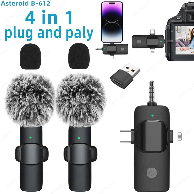Microfone de lapela sem fio