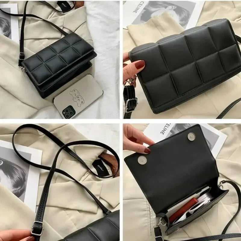 Bolsa Feminina Xadrez em PU