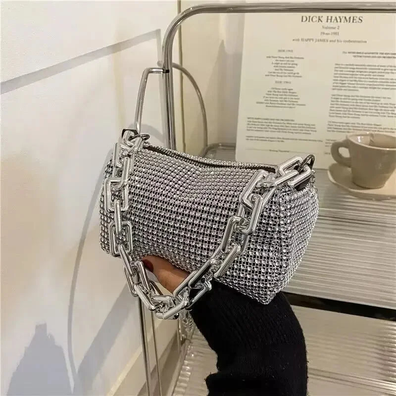 Bolsa Pillow com Strass feminina