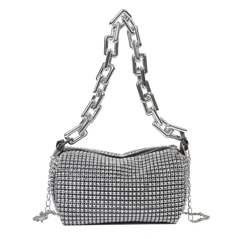 Bolsa Pillow com Strass feminina