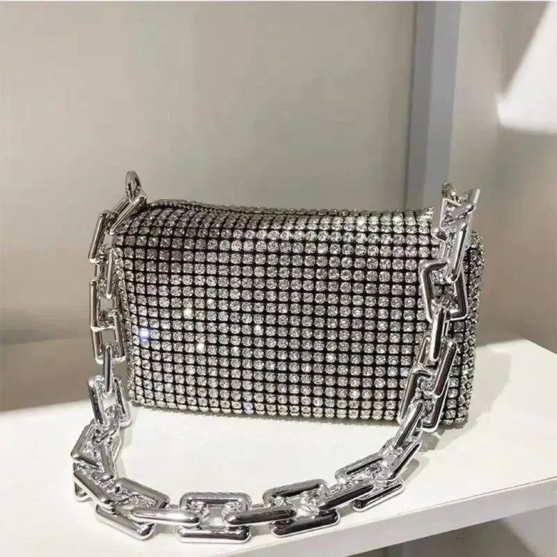 Bolsa Pillow com Strass feminina